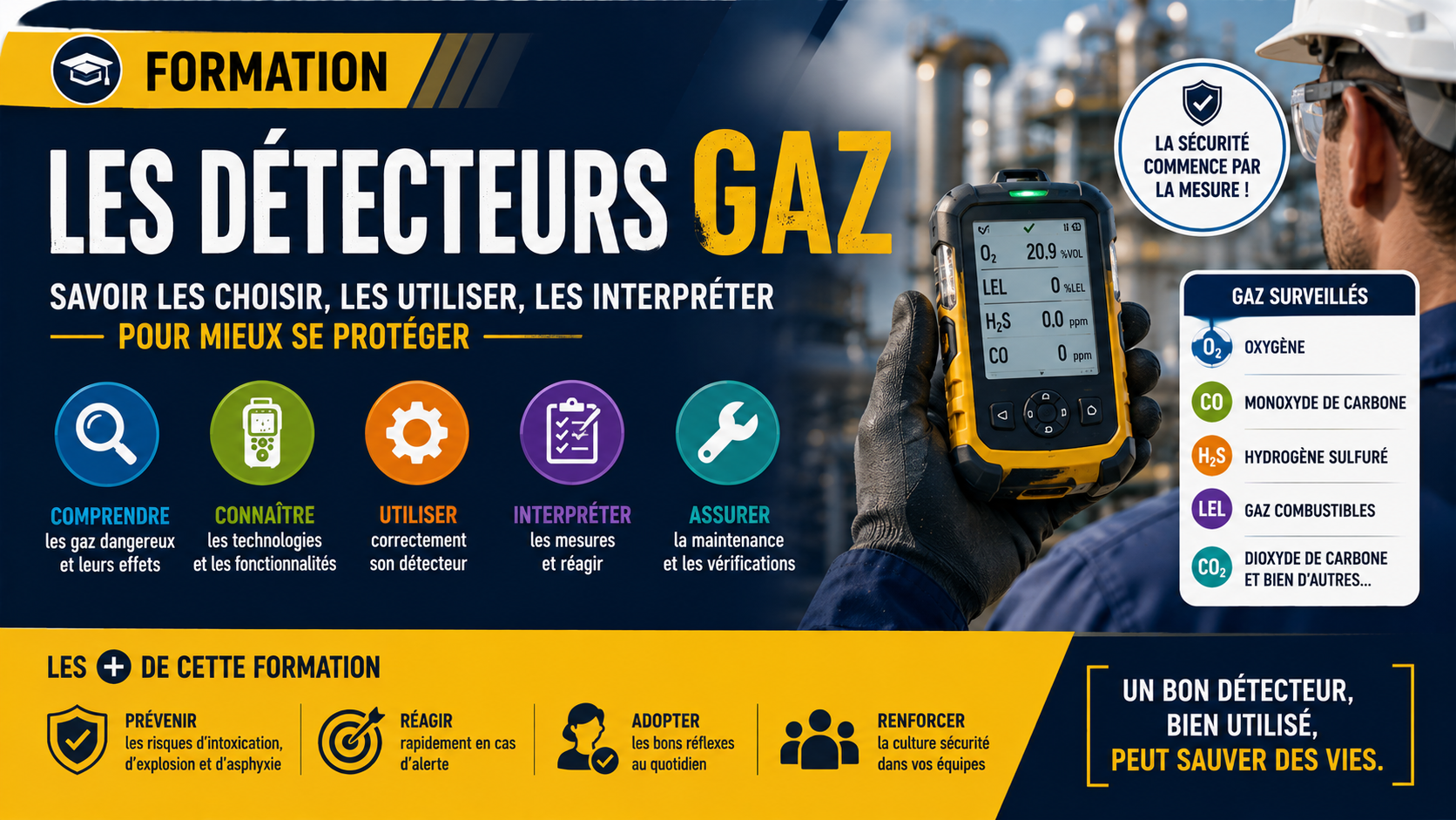 Gaz et détecteurs portatifs